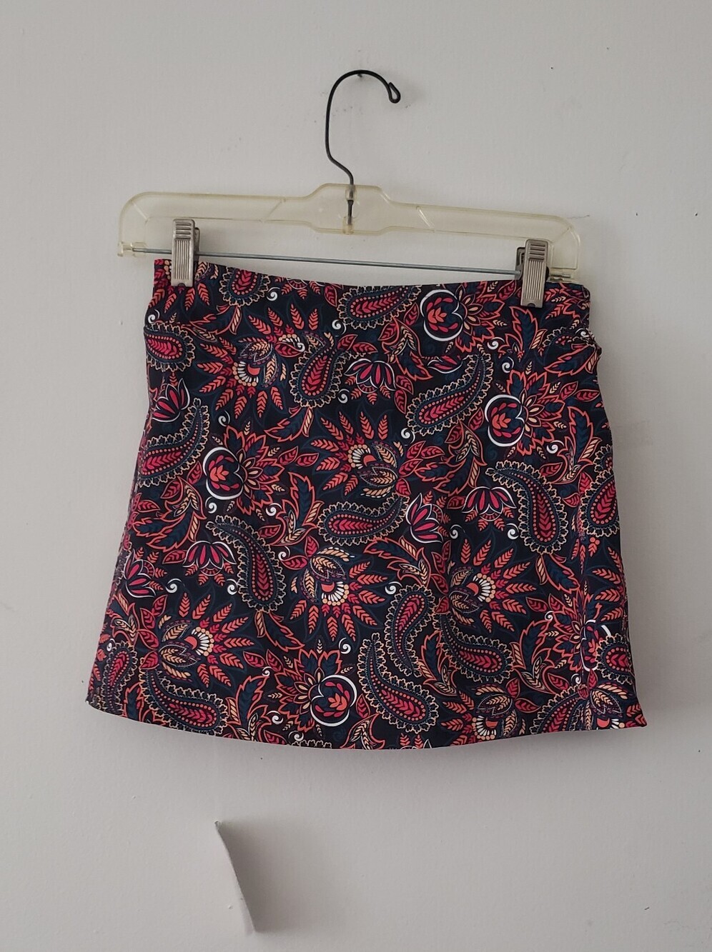 NWT Lands' End Paisley Swim Skirt Size 2 LYCRA Xtra Life